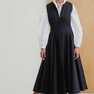 Kowtow reflect dress black cotton sz S